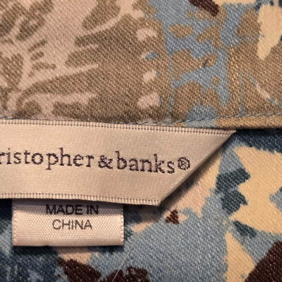 Christopher & Banks jean denim blazer button down misses size large BNWOT - Picture 10 of 11